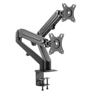 WILTEC Nosač monitora, univerzalni, dvostruki, plinska opruga, 17"–27", do 7 kg